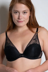 Maddie Lace Padded Plunge Bra